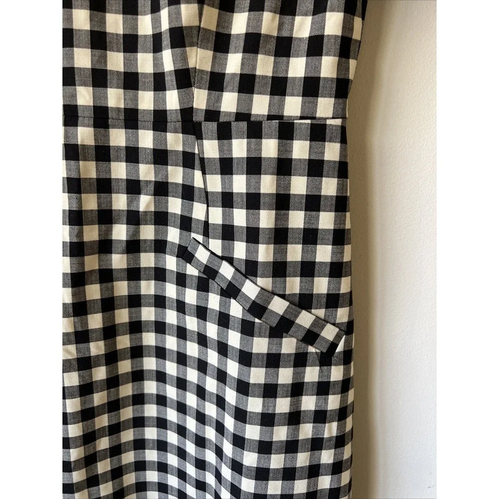 J. Crew Mini Dress 0 Gingham Bi Stretch Wool Blend Tollegno 1900 BP598